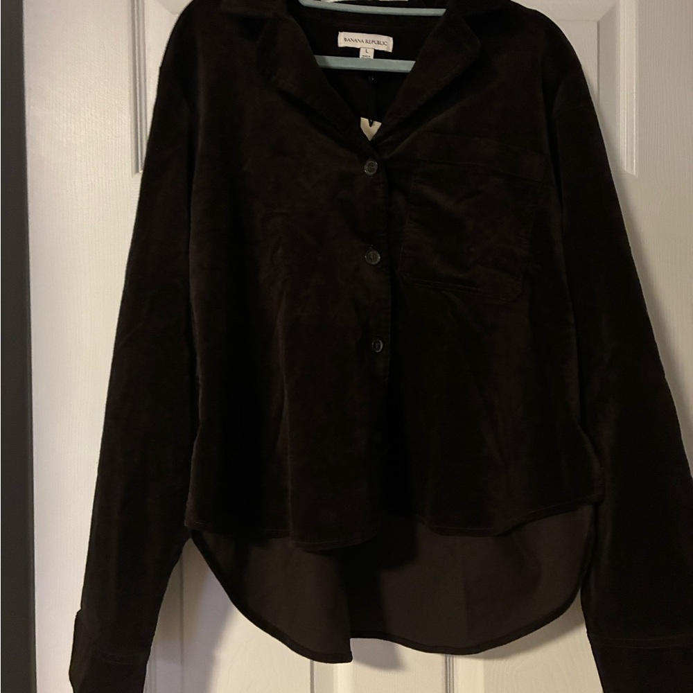 Banana Republic Dark Brown Women's Shirt - Picture 4 of 7
